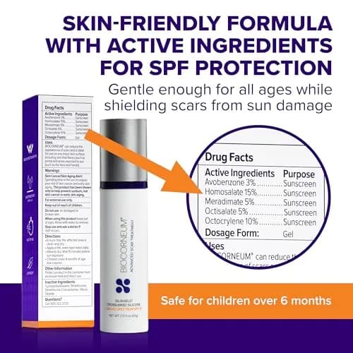 BIOCORNEUM Silicone Scar Gel with SPF 30, 20g (0.69 Fl Oz) | Advanced Scar Treatment with Sun Protection thumbnail 7