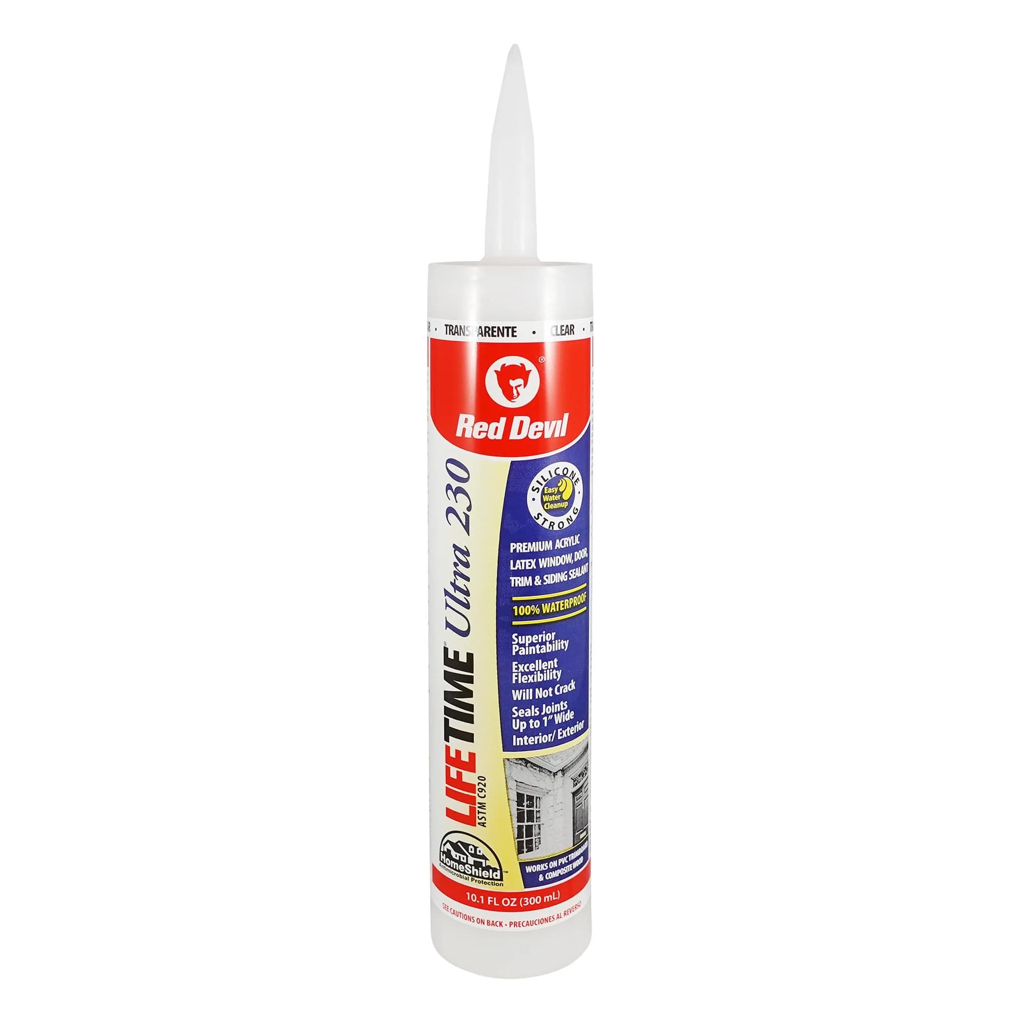Red Devil Lifetime Ultra 230 Premium Elastomeric Acrylic Latex Sealant 298ml (10.1 Fl Oz) | Interior/Exterior Use - main product image