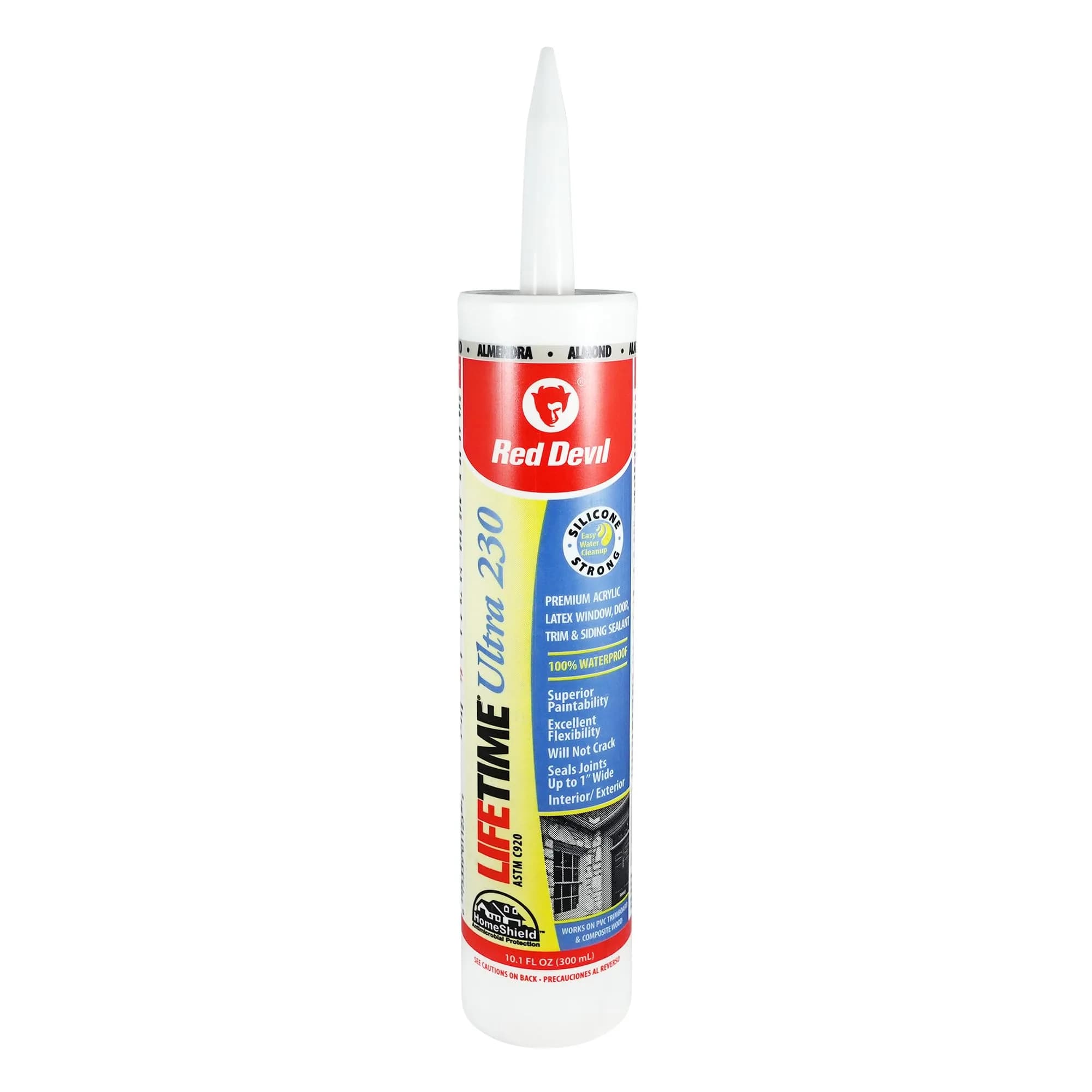 Red Devil Lifetime Ultra Premium Elastomeric Acrylic Latex Sealant 286 ml (10.1 oz.) Almond | Interior/Exterior Use