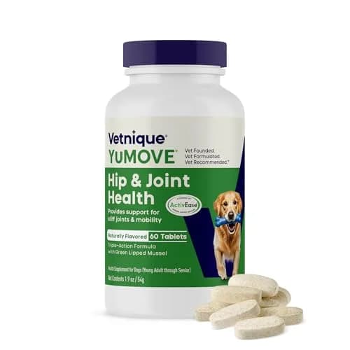 YuMOVE Dog Hip & Joint Supplement Regular Strength 60 Chewable Tablets | Vet-Formulated with ActivEase Green Lipped Mussel thumbnail 1