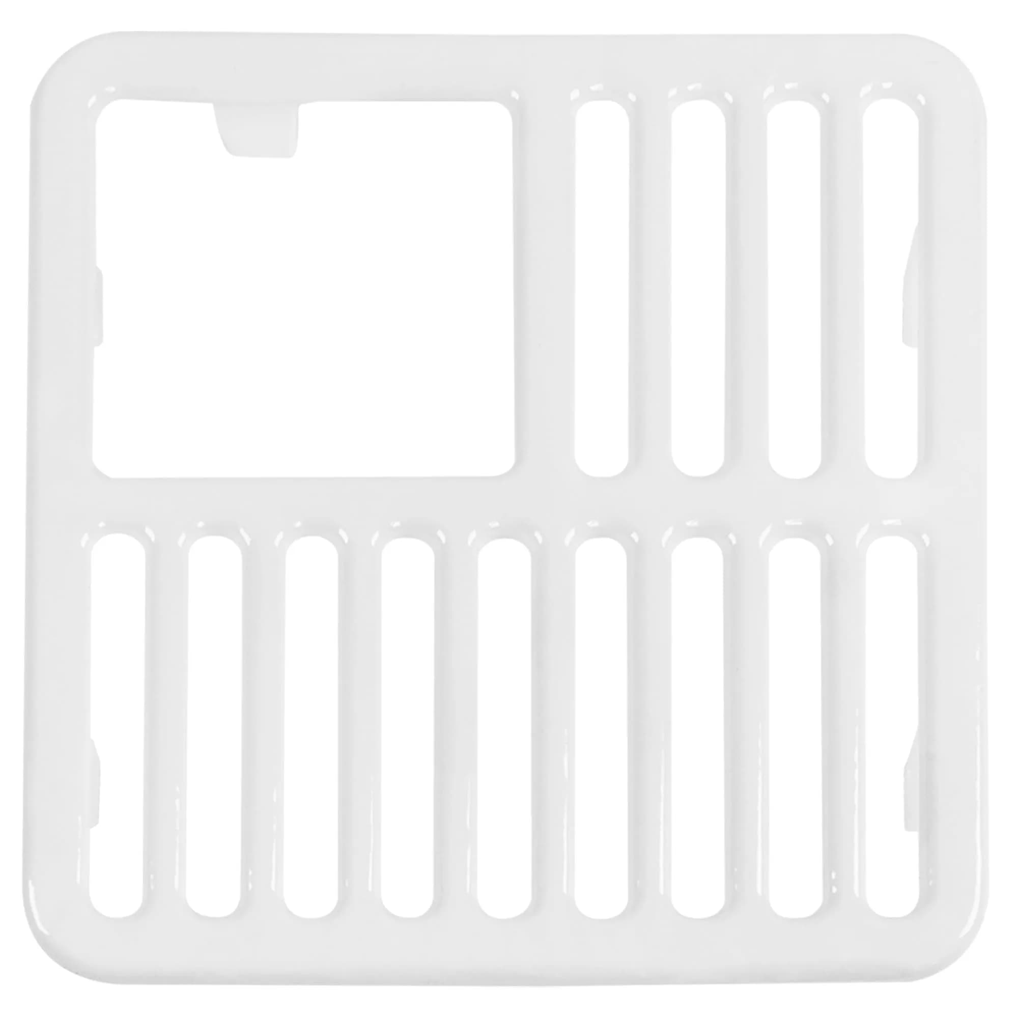 GSW Cast Iron Porcelain Floor Sink Top Grate with Ceramic Surface 9-⅜” x 9-⅜” | Perfect for Restaurant & Bar — 3/4 Size
