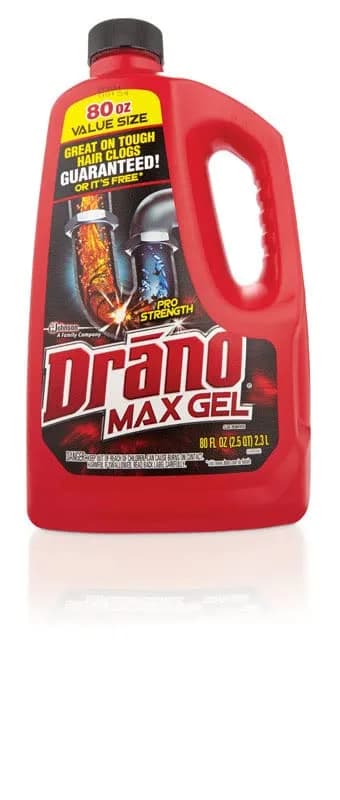 Drano Max Gel Drain Clog Remover 2366 ml (80 Fl Oz) | Powerful Formula for Tough Clogs thumbnail 3