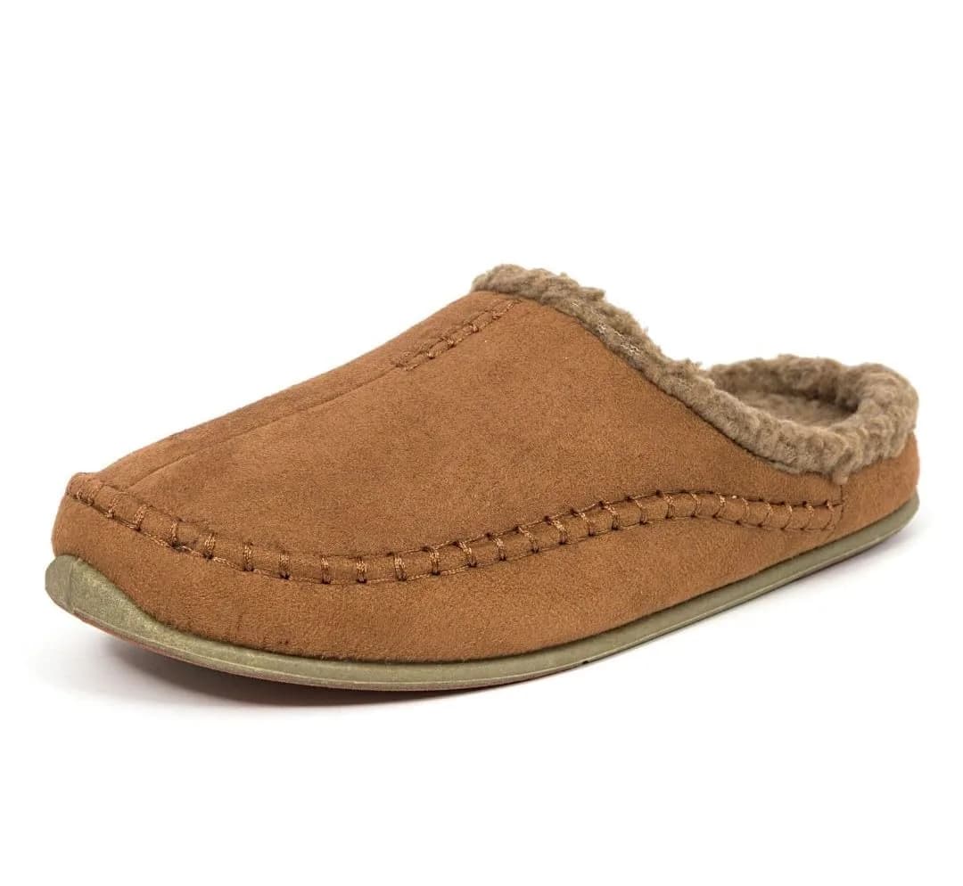 Deer Stags Unisex Nordic Microsuede Slipper / Chestnut / Men's 8 US | Cozy Indoor-Outdoor Comfort — Chestnut