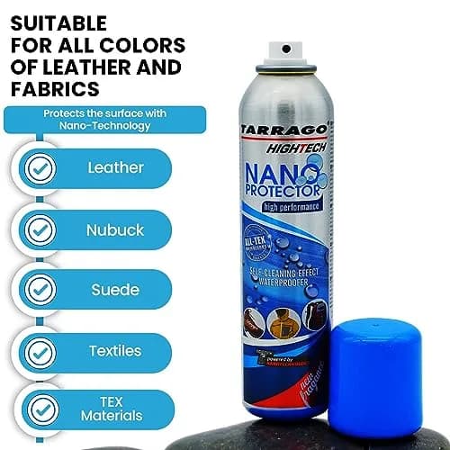 Tarrago Nano Shoe Protector Spray 250ml (8.5 Fl Oz) | Waterproof & Stain Repellent for All Materials thumbnail 2