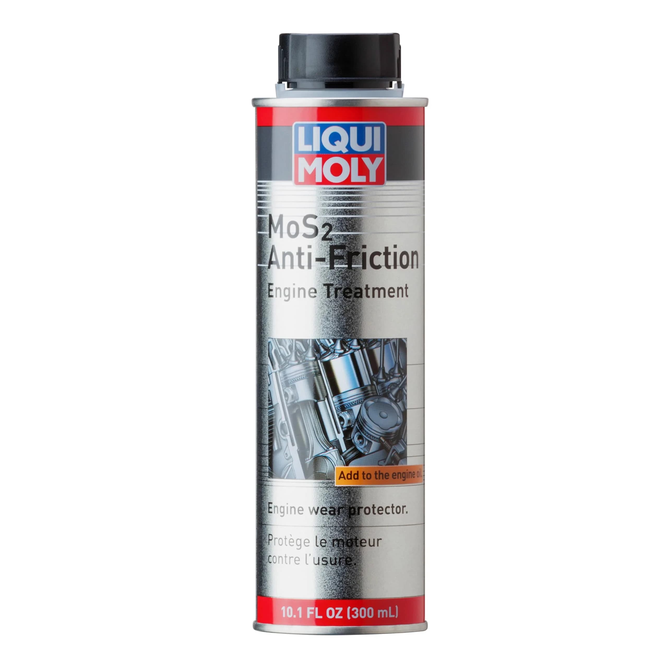 Liqui Moly MoS2 Anti-Friction Engine Treatment 300 ml (10.14 Fl Oz) | Universal Fit Engine Oil Additive