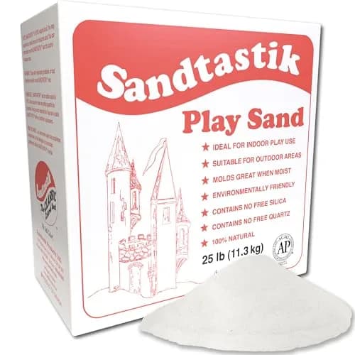 Sandtastik Sparkling White Play Sand, 25 lb (11.3 kg) | Natural, Non-Toxic Indoor & Outdoor Use thumbnail 1