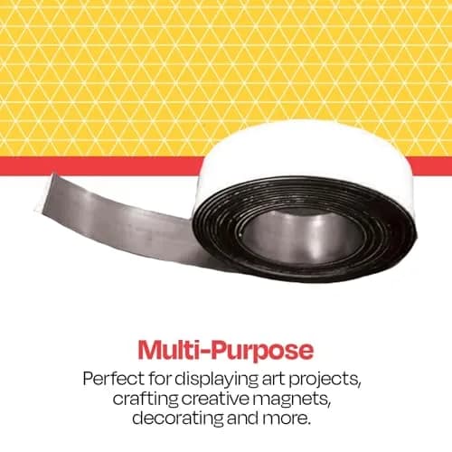 School Smart Magnetic Rubber Strip 1/2 in x 10 ft | Adhesive Backed Magnetic Tape for Surfaces thumbnail 4