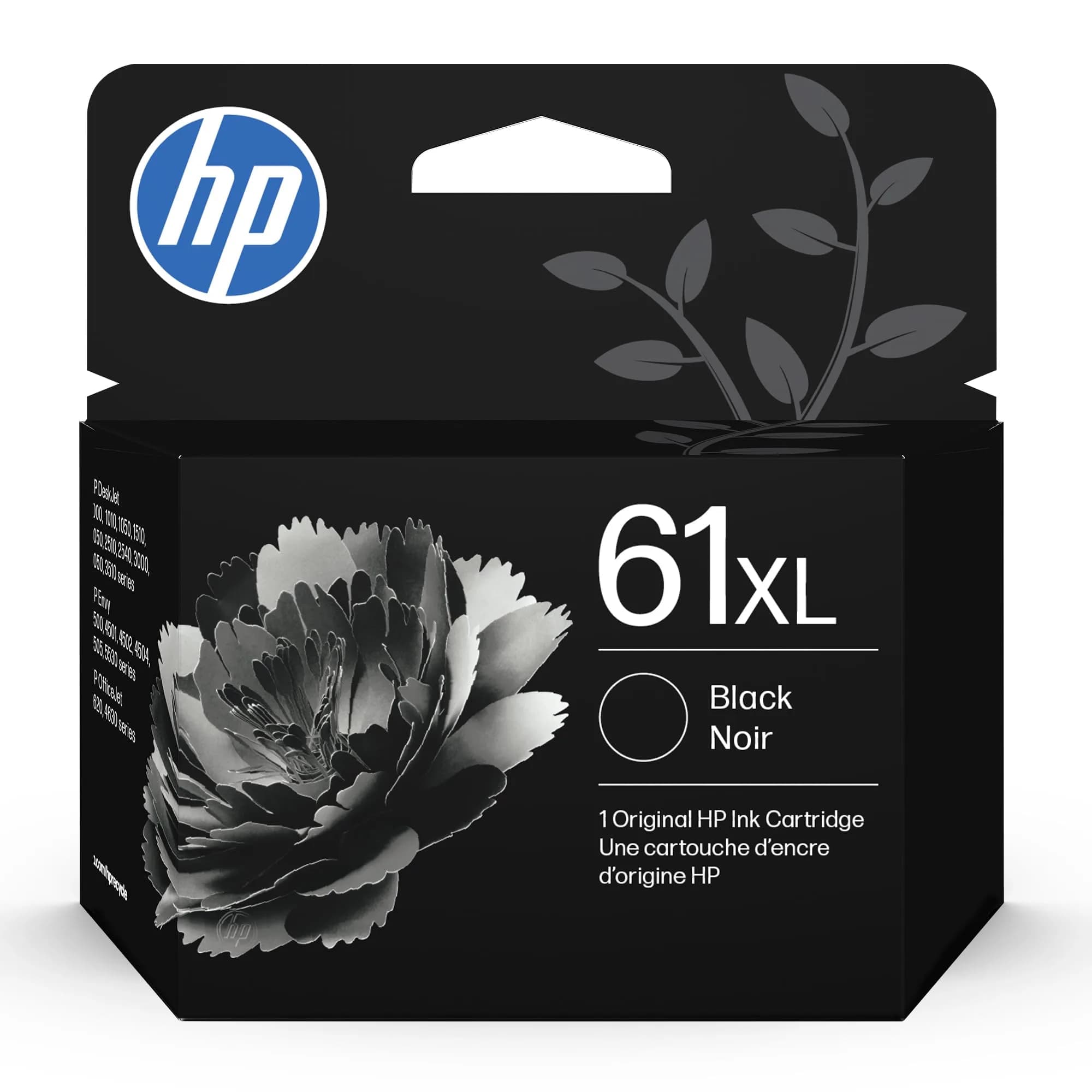 HP 61XL Black High-Yield Ink Cartridge | Fade-Resistant Documents (120c) - main product image