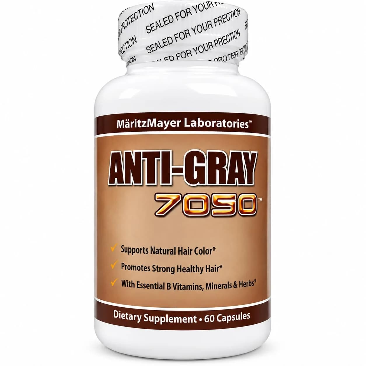 MÄRITZMAYER LABORATORIES Anti-gray 7050 Hair Capsules | Decrease Gray Hair & Restore Natural Color