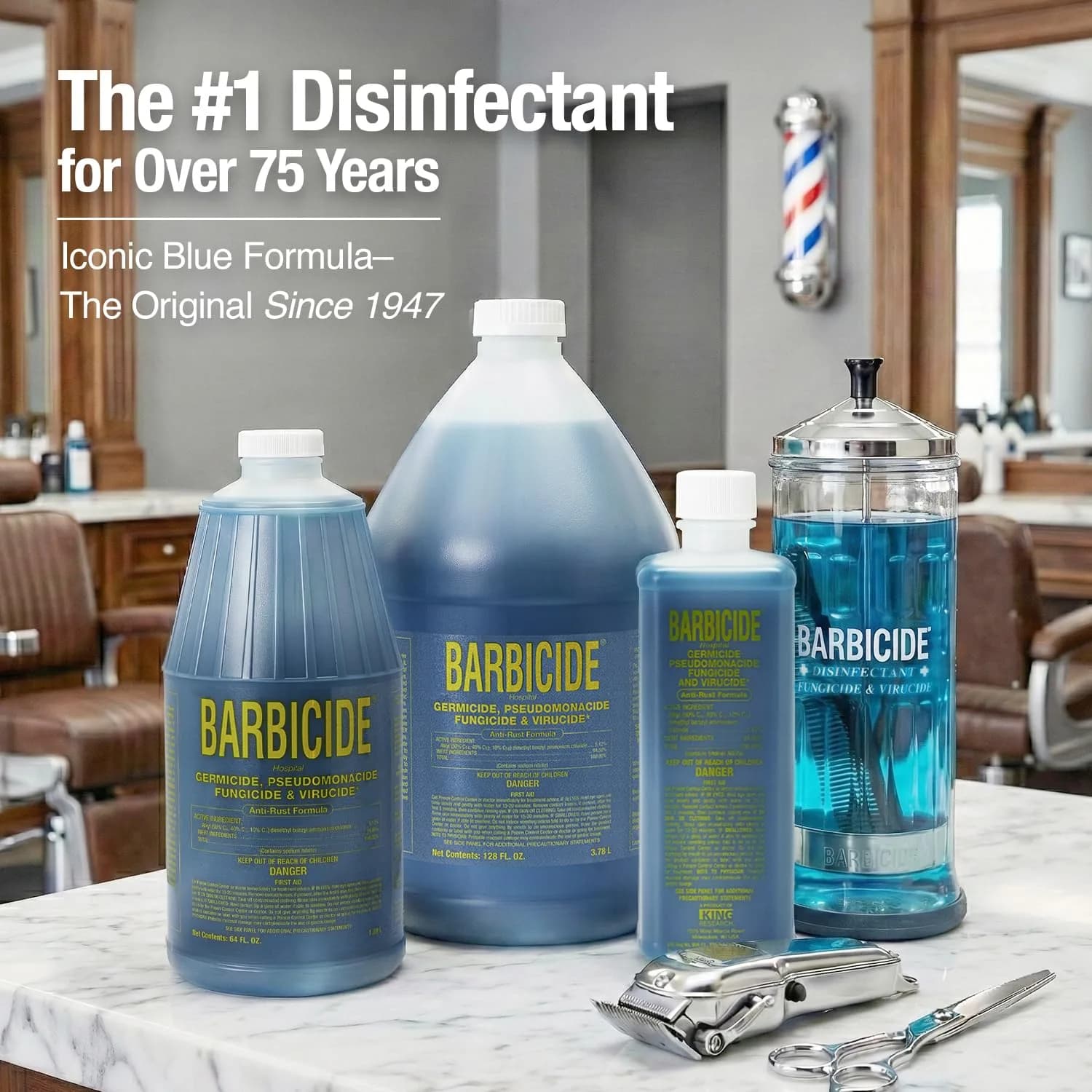 BARBICIDE Disinfectant Concentrate 128 Fl Oz Gallon | EPA-Registered Hospital-Grade Germicide for Tools - view 2