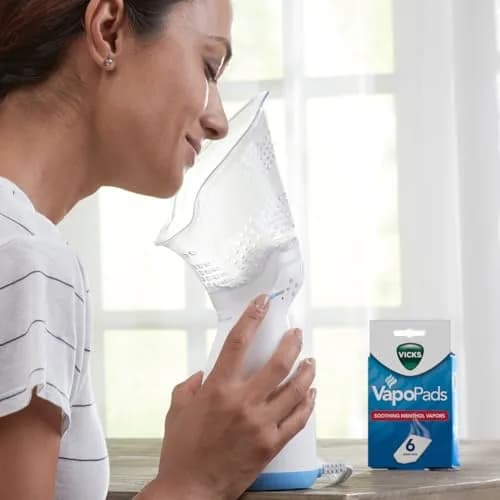Vicks VapoPads Soothing Menthol Vapor Pads 6 Count (156 g) | Breathe Easier with 8 Hours of Comfort thumbnail 8