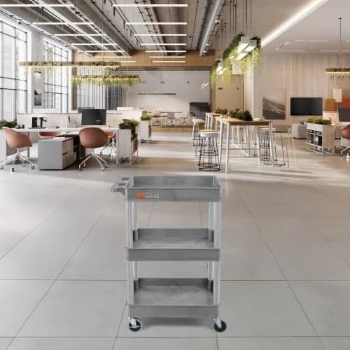 Luxor Tub Cart - Three Shelves | Heavy Duty Utility Cart for Office & Auto (70-120 chars) thumbnail 7