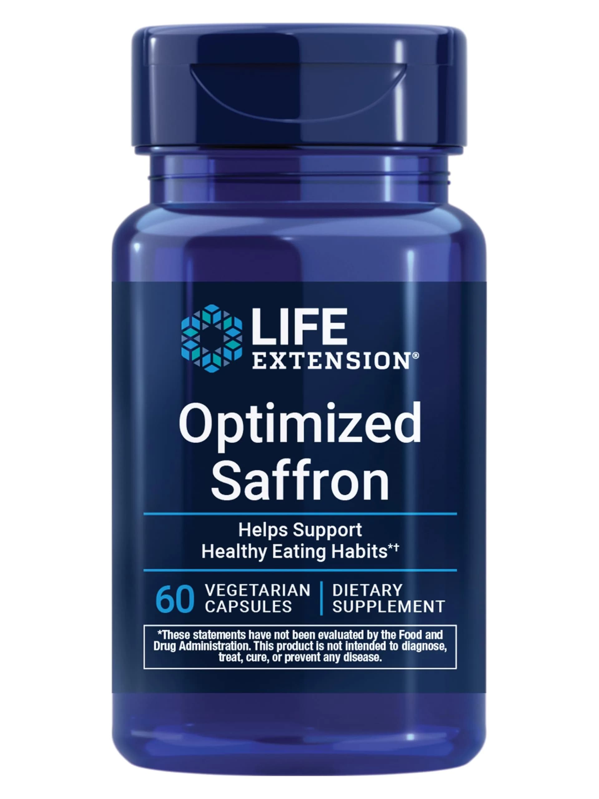 Life Extension Optimized Saffron 60 Capsules | Appetite Support, Non-GMO & Gluten-Free