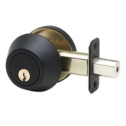 Copper Creek Single Cylinder Deadbolt Standard Size Black | ANSI Grade-3 Security thumbnail 1