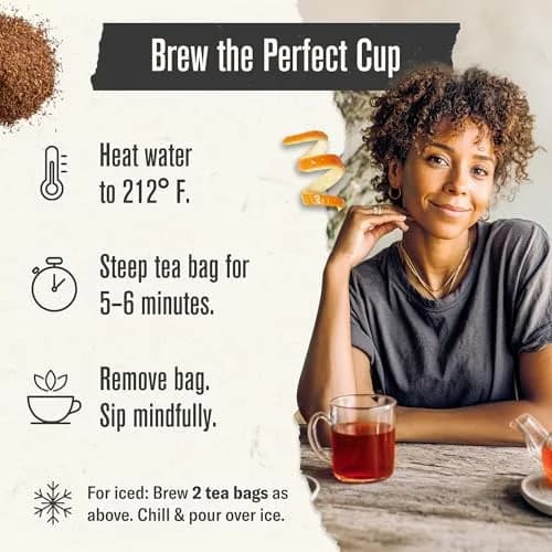 Numi Organic Rooibos Tea, 54 Herbal Tea Bags | Caffeine Free, Organic, Earthy Flavor thumbnail 3