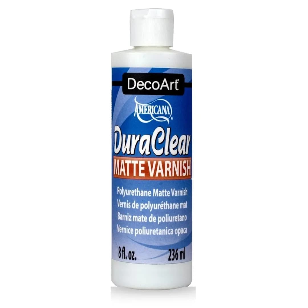 DecoArt Americana DuraClear Satin Varnish 59ml (2 fl oz) | Non-Yellowing Polyurethane Finish — Clear Matte
