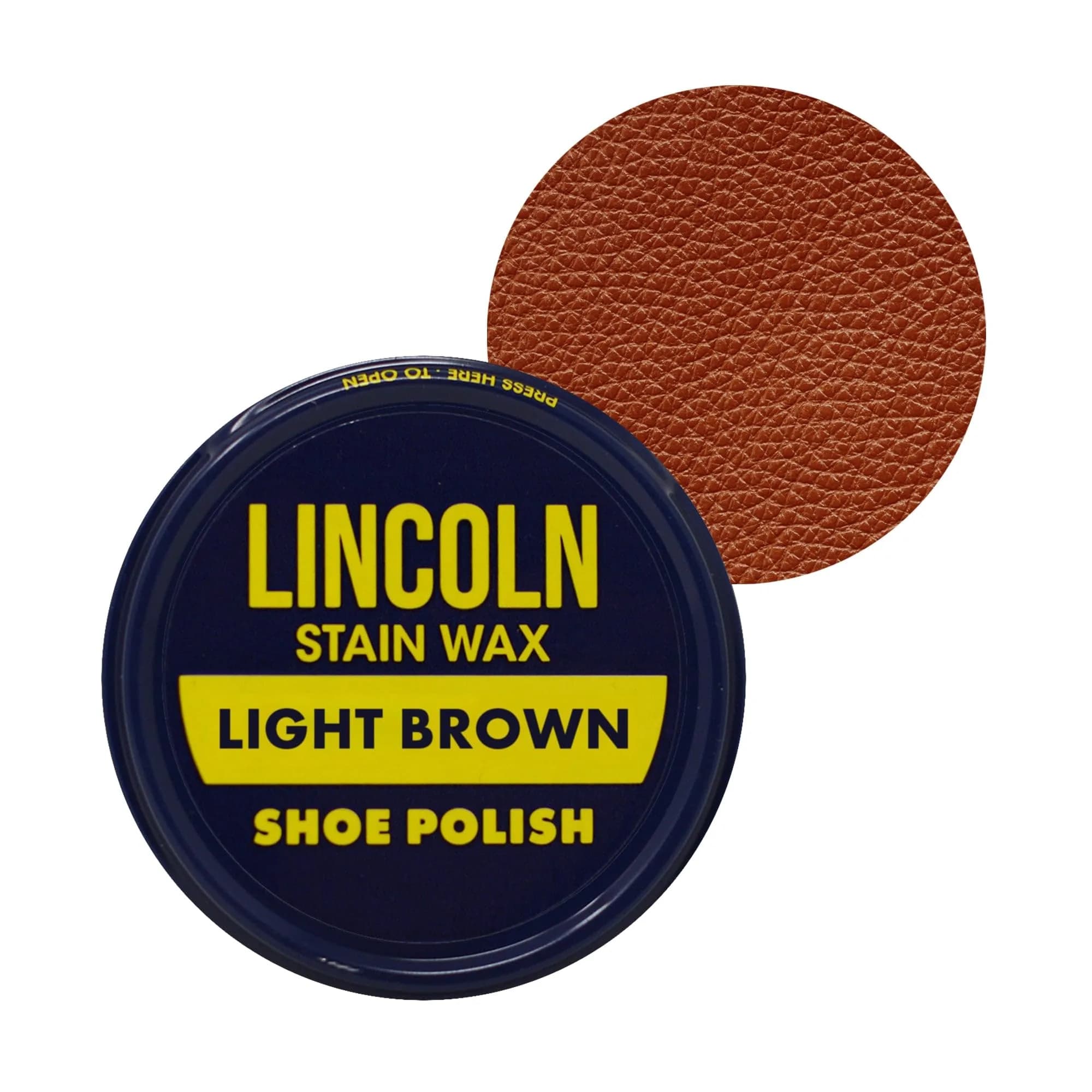 Lincoln Shoe Polish Wax - 2-1/8 oz | Made in USA Since 1925 - Light Brown