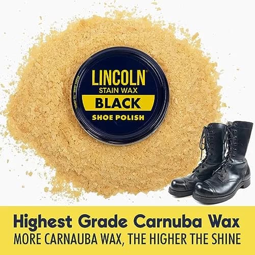 Lincoln Shoe Polish Wax - 2-1/8 oz | Made in USA Since 1925 - Light Brown thumbnail 3