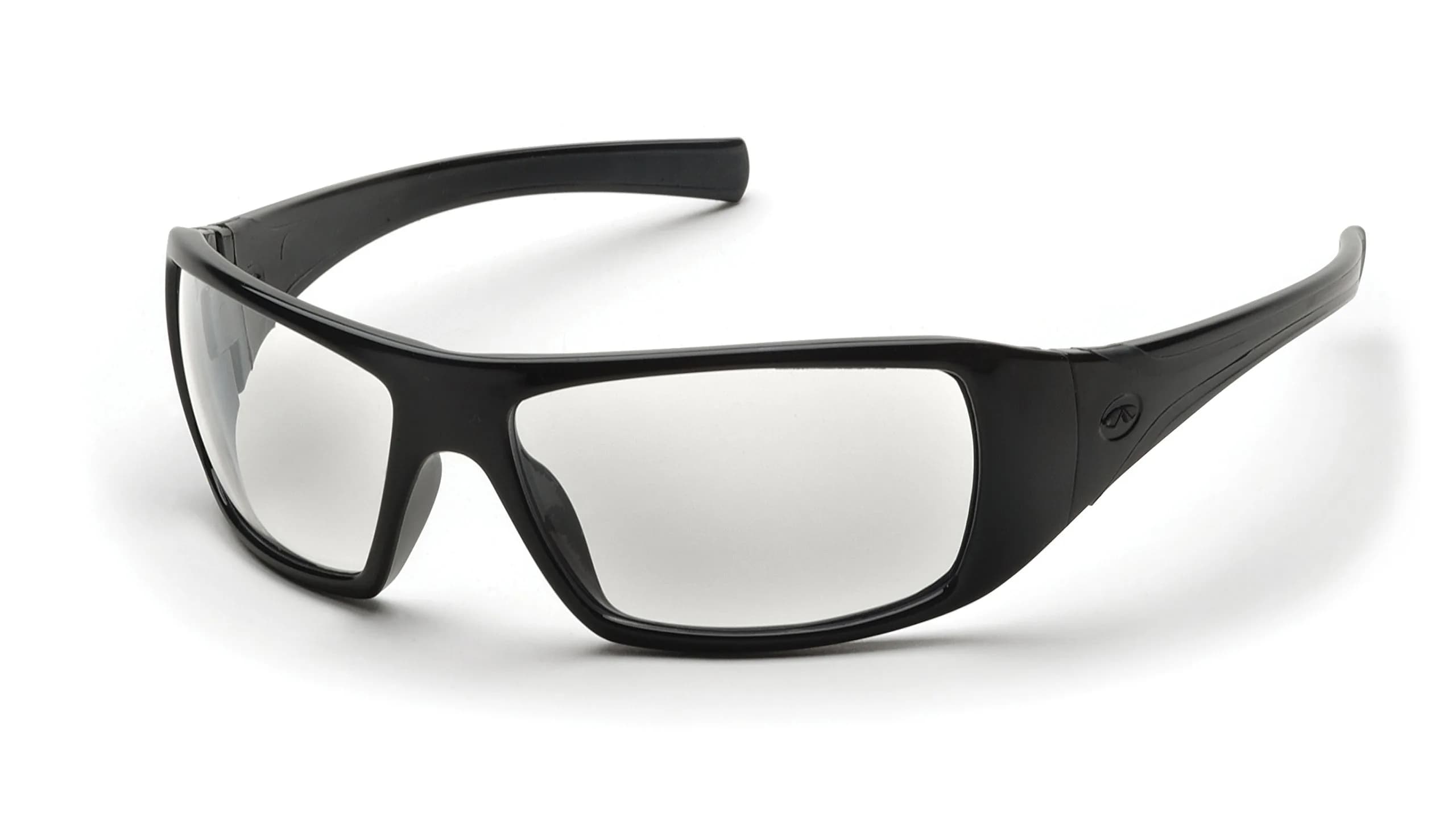Pyramex Goliath Safety Eyewear, Black Frame, Clear Lens | ANSI Z87.1+ Certified Impact Resistant — Clear Lens