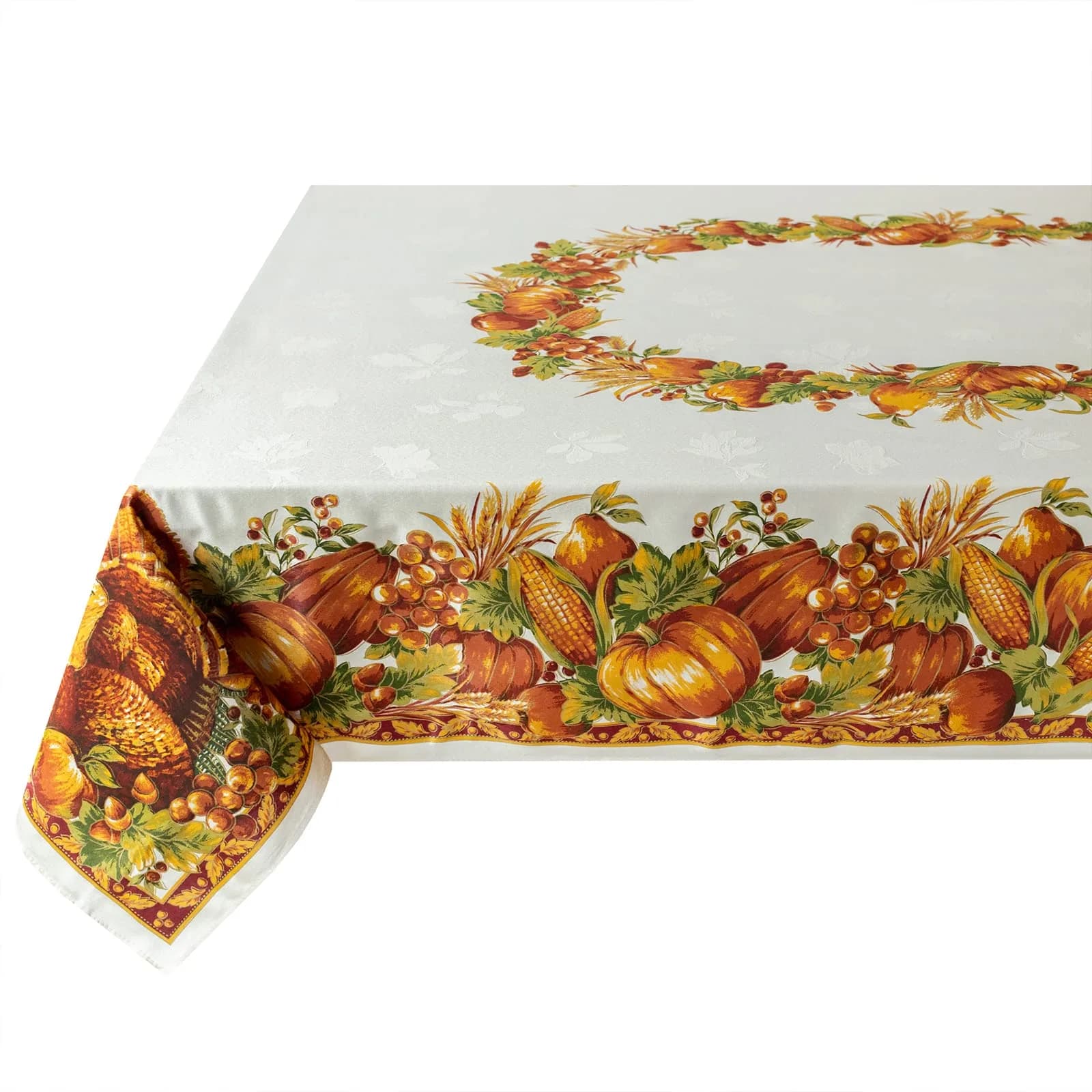 Benson Mills Harvest Splendor Engineered Printed Fabric Table Cloth 60" x 120" | Fall & Thanksgiving Decor — Harvest Splendor