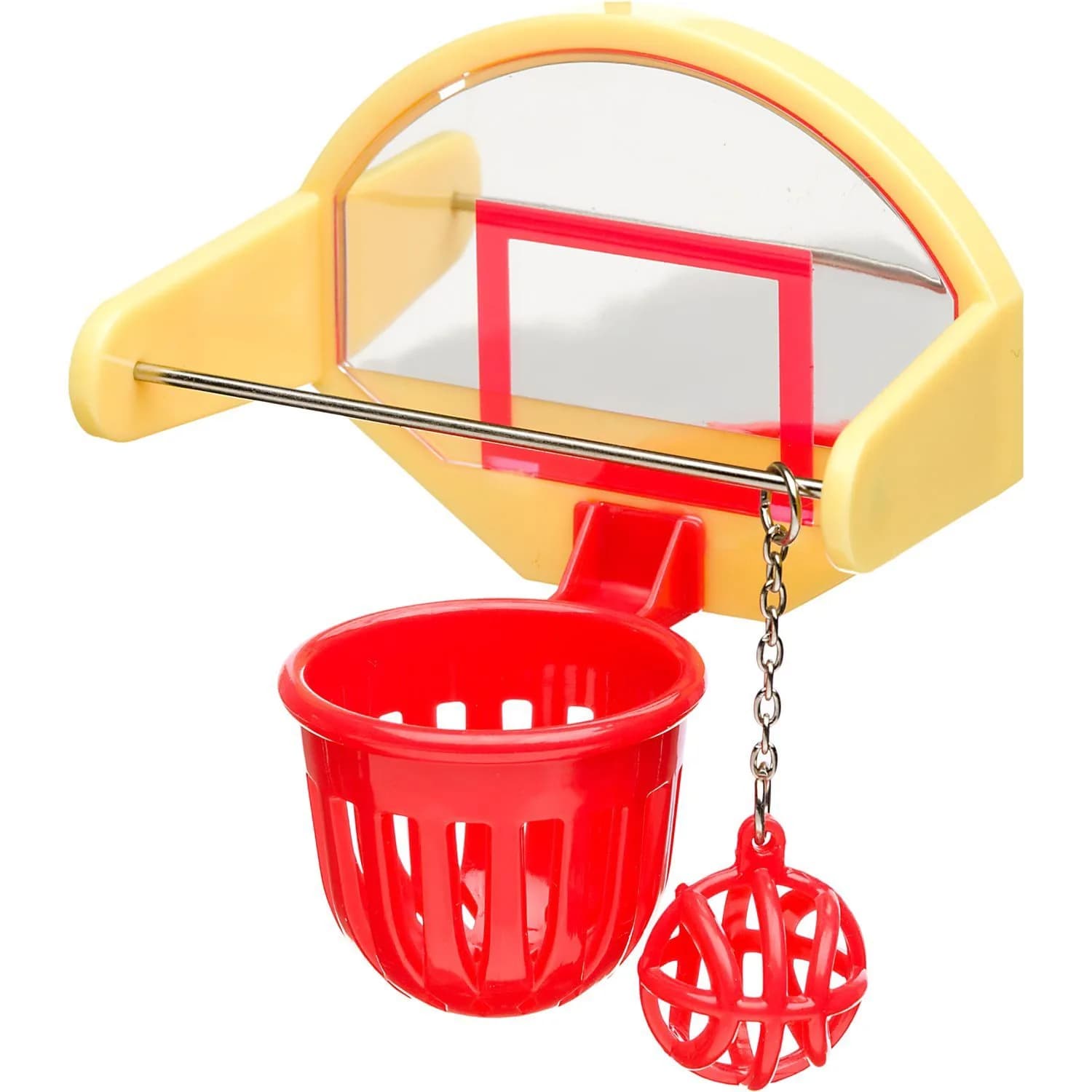 JW Birdie Basketball Bird Toy,All Breed Sizes | Interactive Bird Toy for Exercise & Stimulation