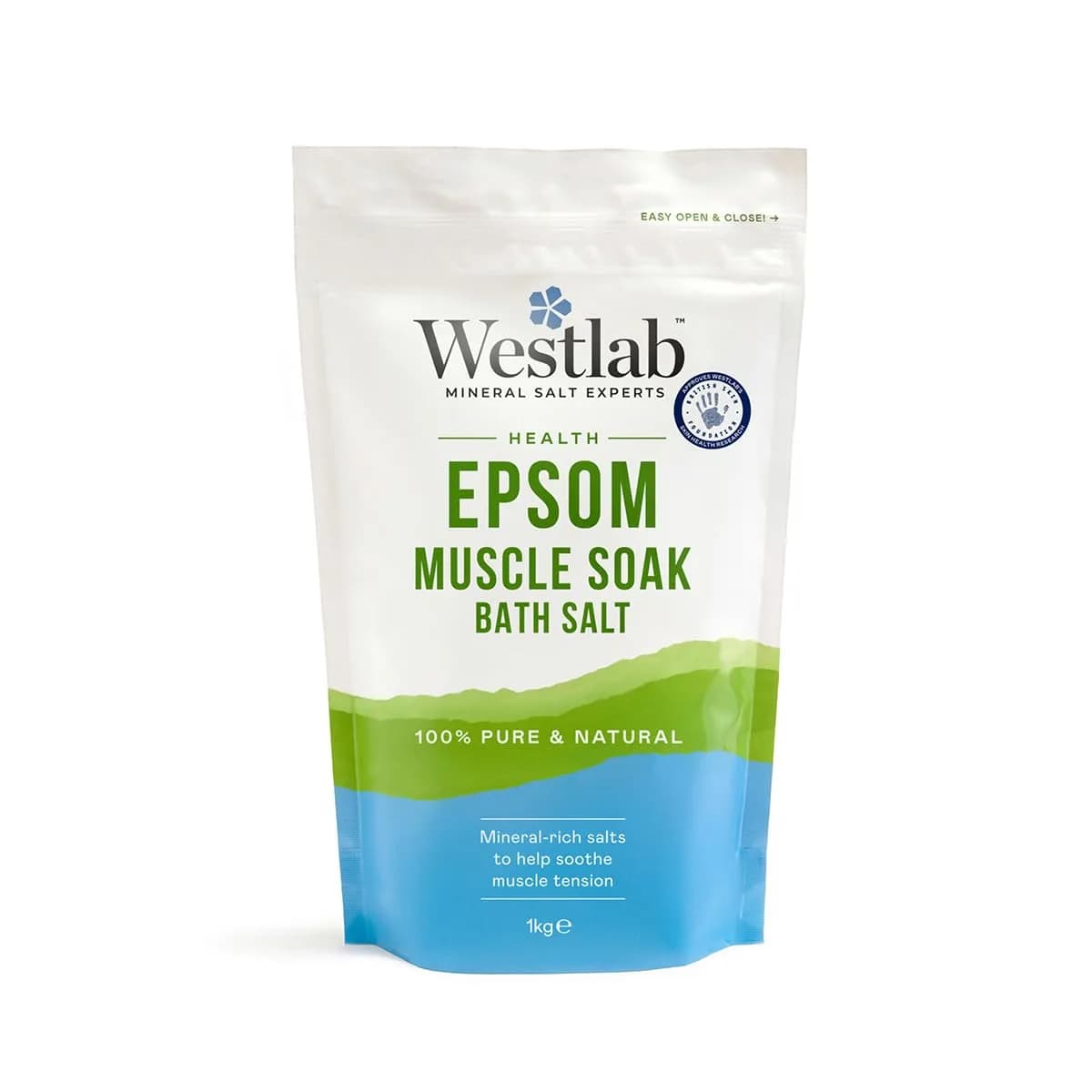 Westlab Reviving Epsom Salt 1 kg (2.2 lb) | Muscle Relaxation & Recovery - main product image