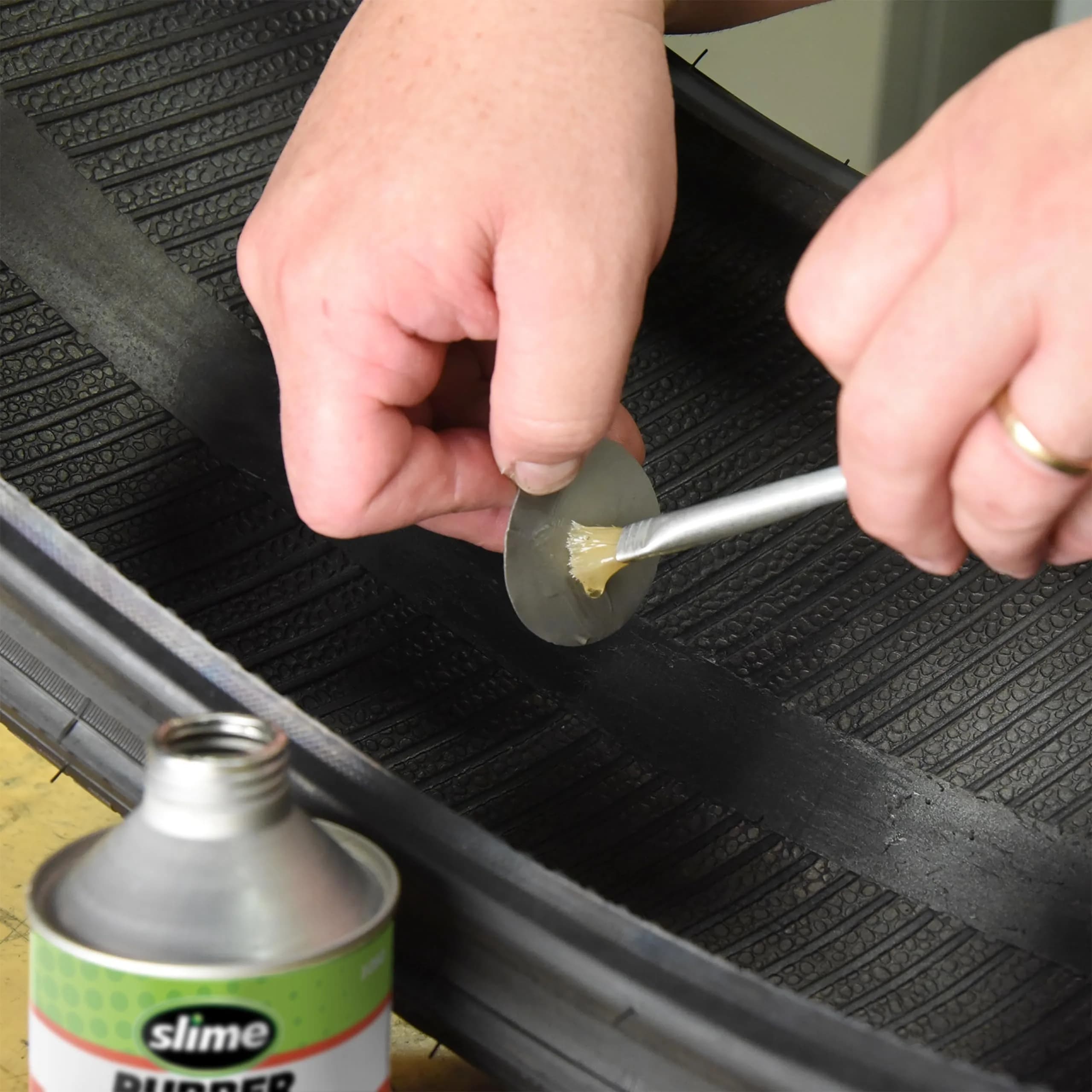 Slime Rubber Cement Tire Repair Adhesive 236ml (8 oz) | Secure Firm Hold for Tire Patches - view 6