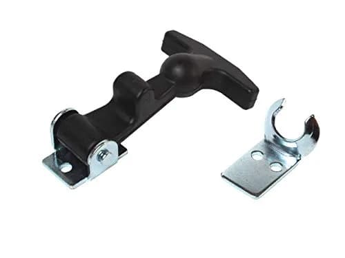 RV Designer E205 T-Handle Entry Door Latch Chrome | Universal Fit 9.9cm (3.9in) thumbnail 1