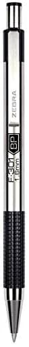 Zebra Pen STEEL F-301 Retractable Ballpoint Pen, Black Ink, 1.6mm, 2-Pack | Smooth Ink Flow for Students & Professionals thumbnail 2