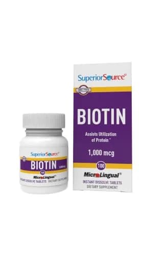 Superior Source Biotin 1,000 mcg | Sublingual Tablets for Hair & Nails Support thumbnail 9
