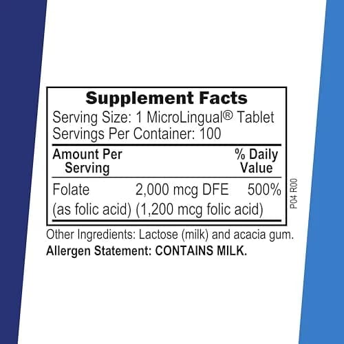 Superior Source Folic Acid 1200 mcg | Sublingual Tablets for Heart & Cell Support (100 Count) thumbnail 2