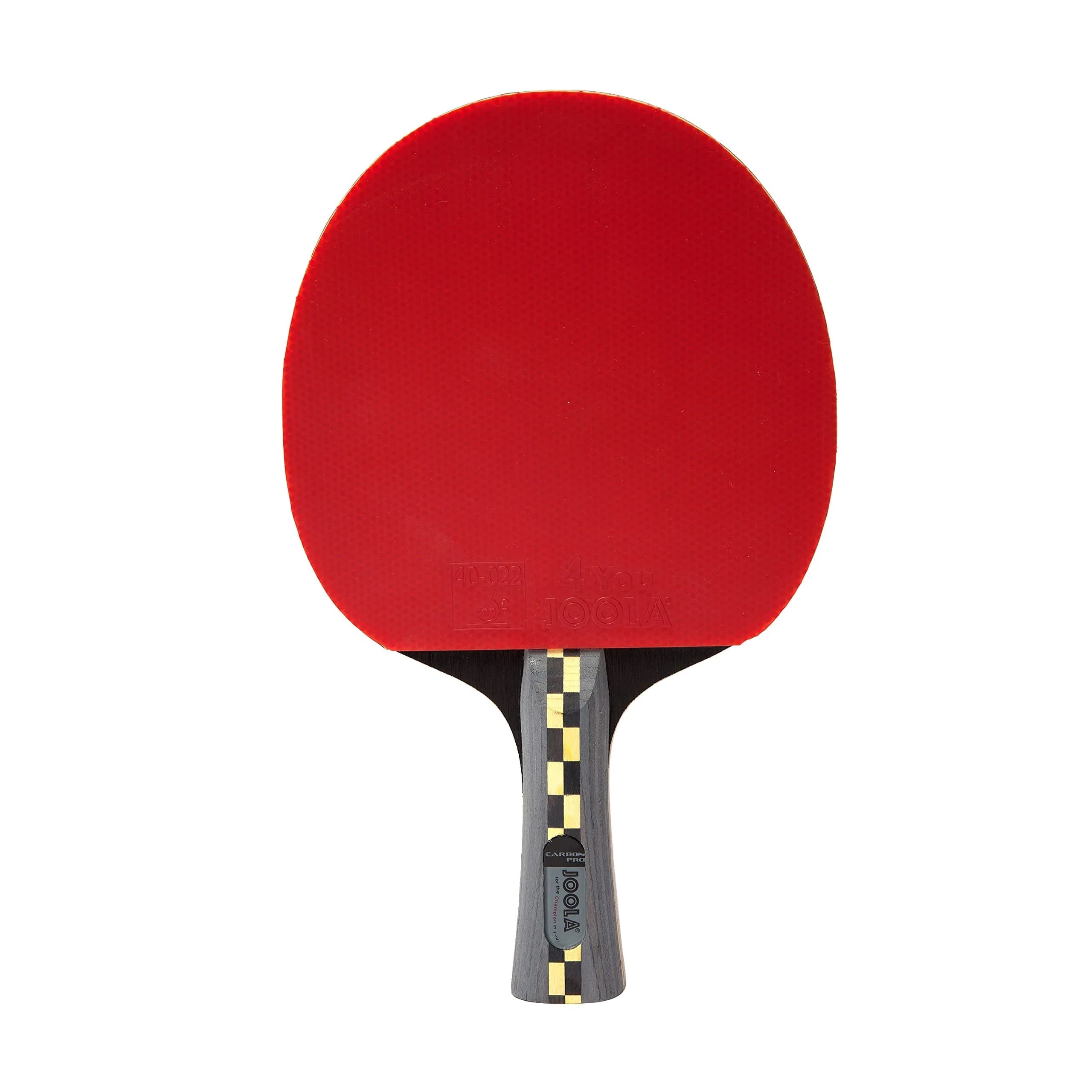 JOOLA Carbon Pro Professional Ping Pong Paddle - Racket with Carbonwood Technology & Red/Black JOOLA 4 You Rubber - Table Tennis Racket Designed for Speed (150g) — Red