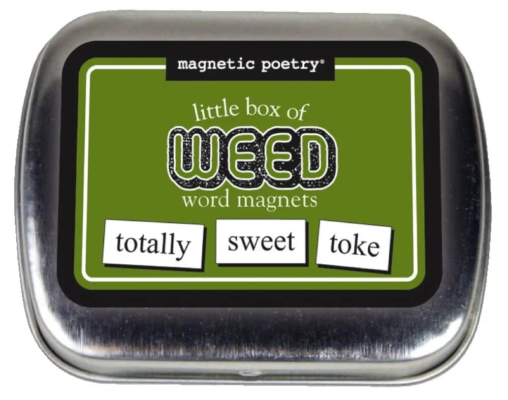 Magnetic Poetry Little Box of Weed Kit - 72 Magnetic Word Tiles | Refrigerator Poetry Magnets for Creative Writing — Weed