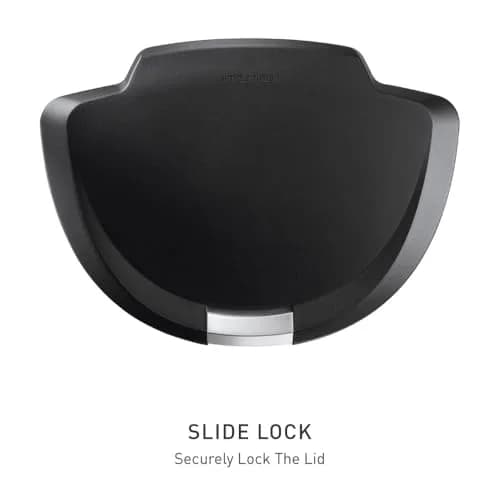 simplehuman 50 Liter (13 Gallon) Semi-Round Kitchen Step Trash Can with Pet-Proof Lock, Black Plastic | Durable & Silent Close thumbnail 5