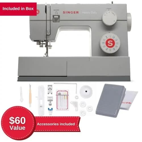 SINGER 4423 Heavy Duty Sewing Machine with Accessory Kit | 97 Stitch Applications, 50% More Power, Heavy Metal Frame thumbnail 2