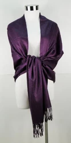 Tapp Collections Purple Pashmina Shawl Wrap Scarf | Lightweight & Super Soft (26" x 68") thumbnail 3