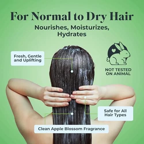 White Rain Moisturizing Shampoo – Apple Blossom Scent, 15 fl oz | Hydrating, Paraben-Free, Cruelty-Free thumbnail 5