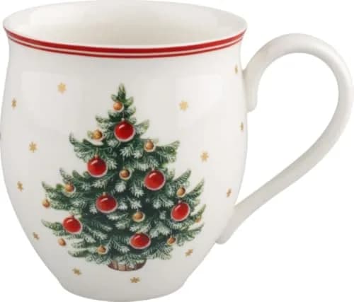Villeroy & Boch Toy's Delight Christmas Collection Mug with Tree Motif, Premium Porcelain | Festive Christmas Mug with Handle (340ml) thumbnail 1