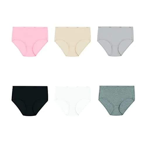Hanes Women's Cotton Brief Panties 6-Pack | Moisture-Wicking & Breathable Full Coverage thumbnail 5