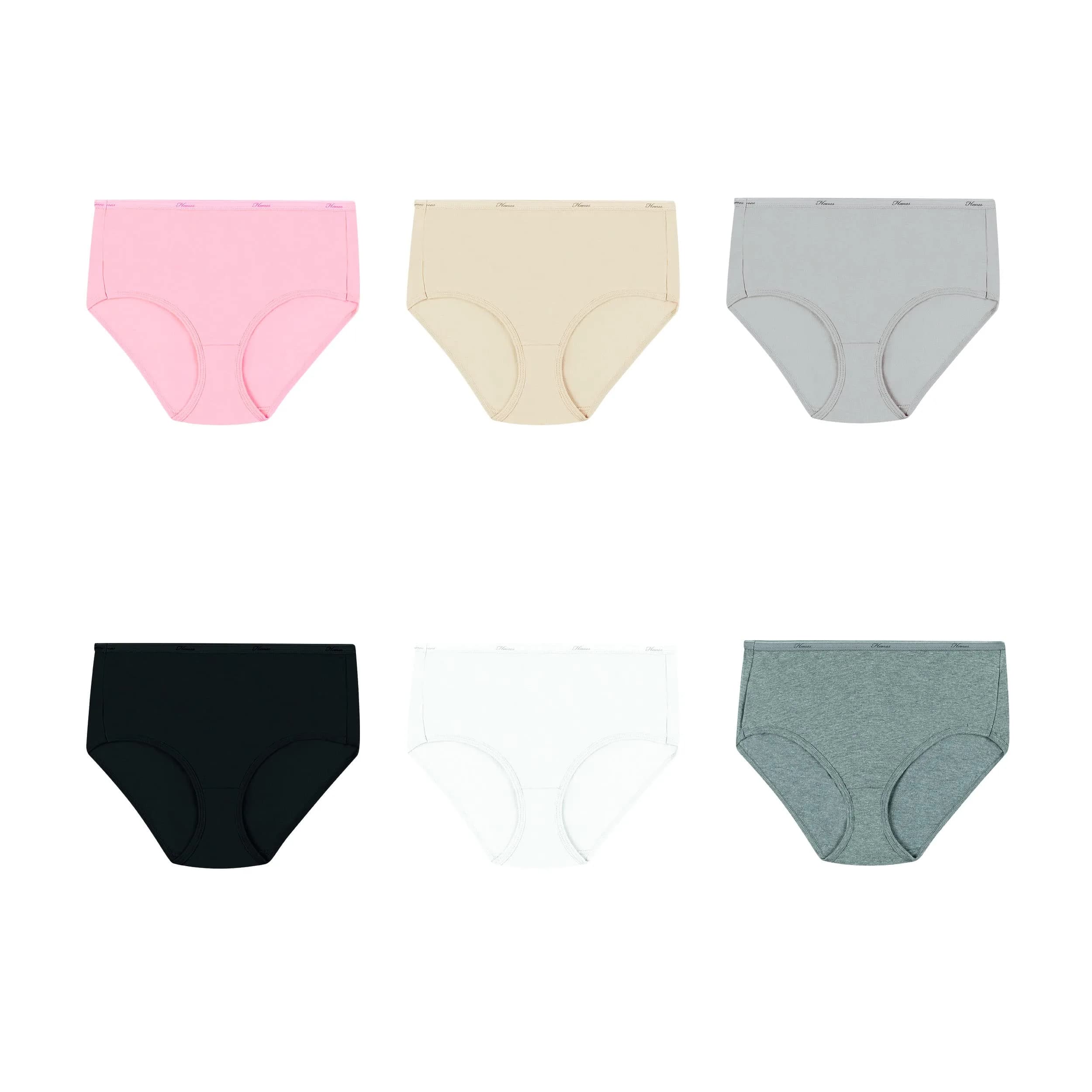 Hanes Women's Cotton Brief Panties 6-Pack, Size 10 | Moisture-Wicking Full Coverage - view 5