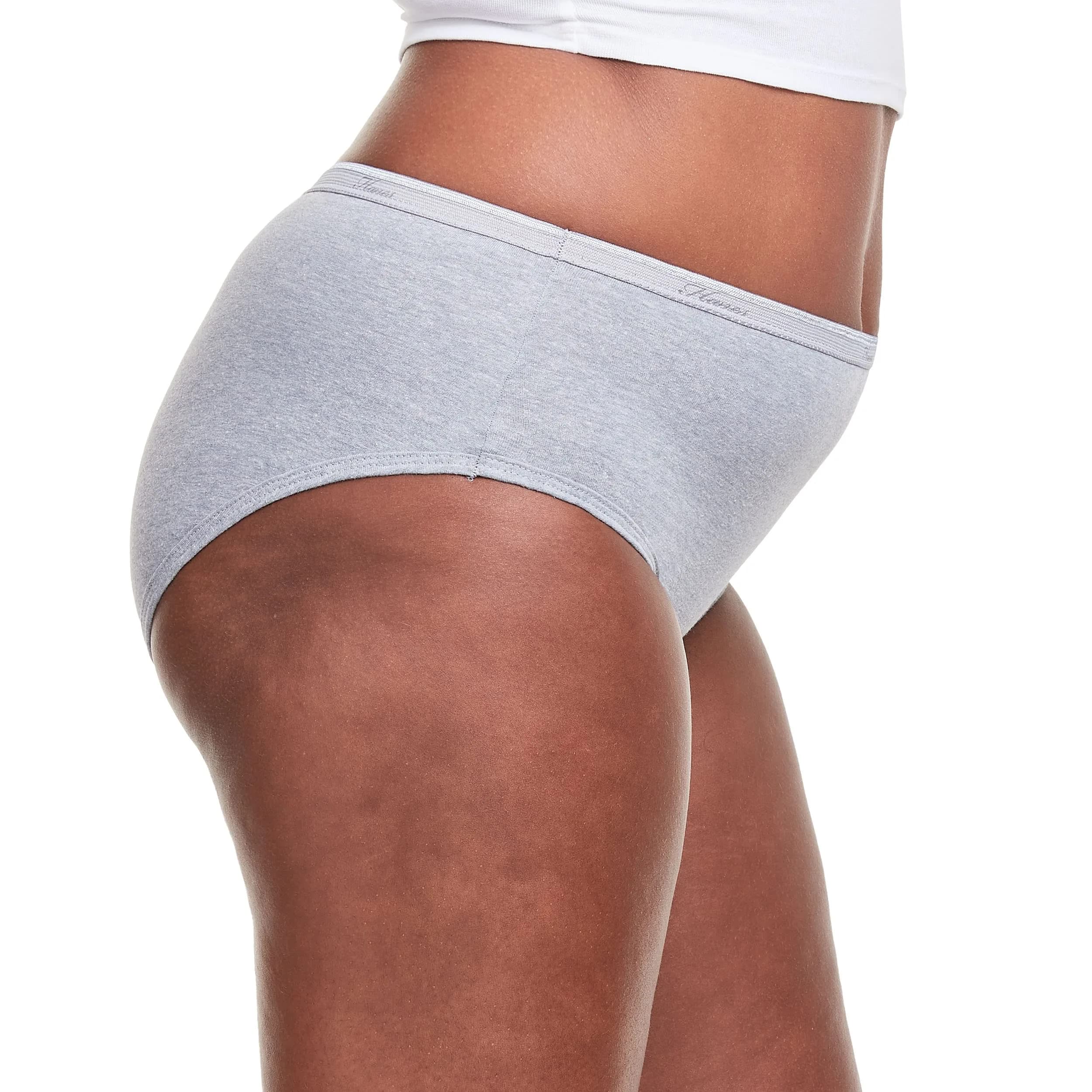 Hanes Women's Cotton Brief Panties 6-Pack, Size 10 | Moisture-Wicking Full Coverage - view 3