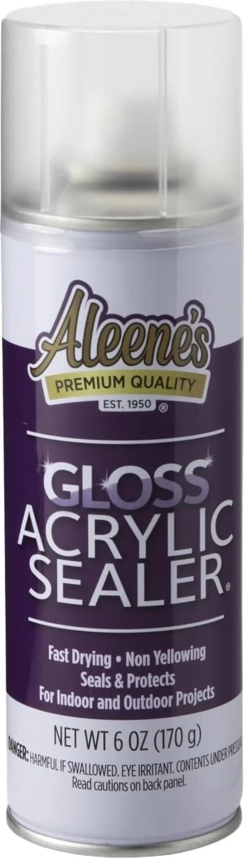 Aleene's Spray Acrylic Sealer Gloss Clear Finish 177ml (6 fl oz) | Protects Crafts and Art Projects — Clear - Gloss