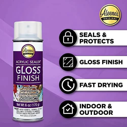 Aleene's Spray Acrylic Sealer Gloss Clear Finish 177ml (6 fl oz) | Protects Crafts and Art Projects thumbnail 1