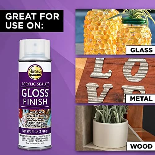 Aleene's Spray Acrylic Sealer Gloss Clear Finish 177ml (6 fl oz) | Protects Crafts and Art Projects thumbnail 2