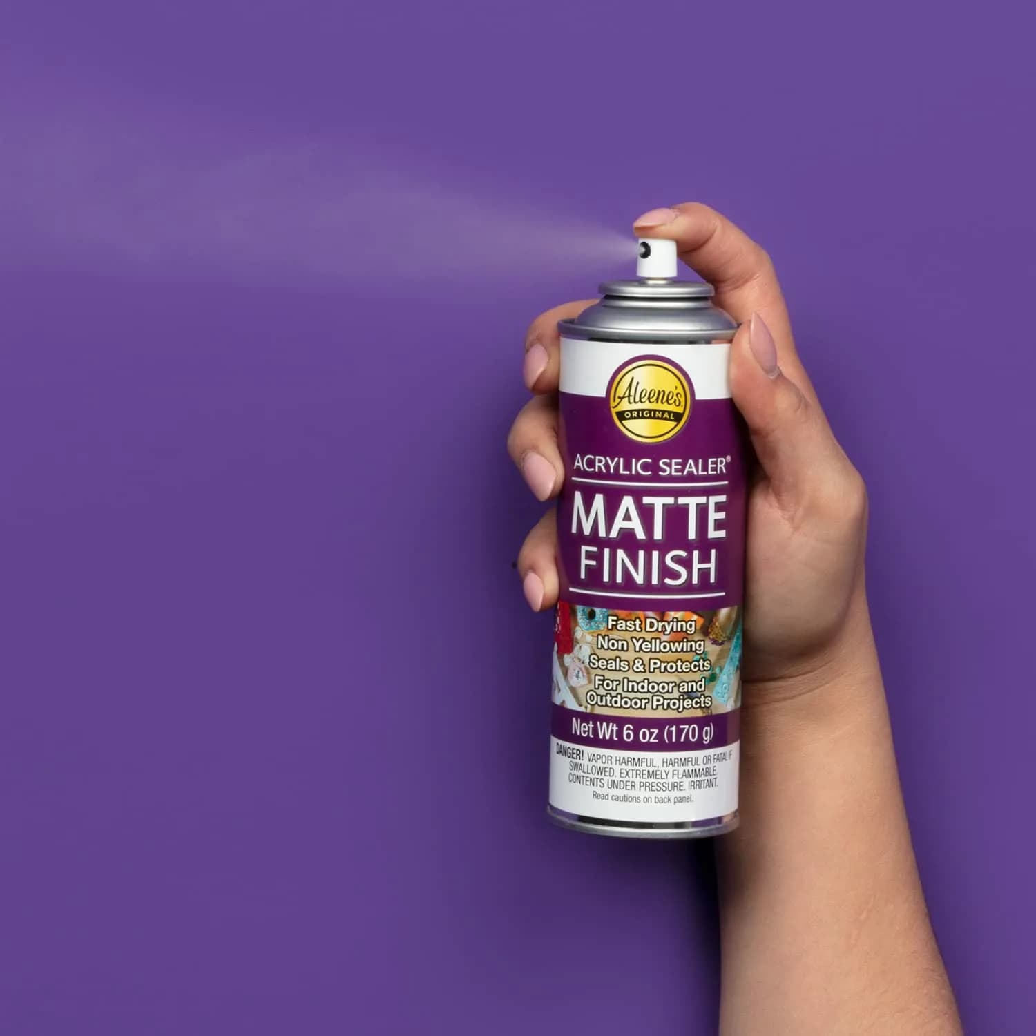 Aleene's Matte Clear Acrylic Sealer Spray 177ml (6 oz) | Protects Crafts & Art Projects - view 5