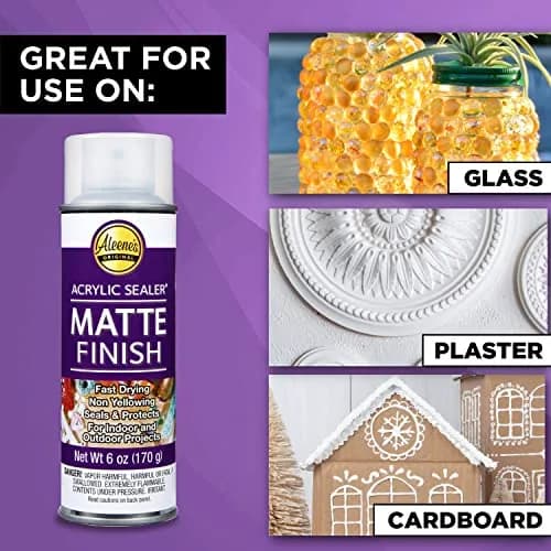 Aleene's Matte Clear Acrylic Sealer Spray 177ml (6 oz) | Protects Crafts & Art Projects thumbnail 3