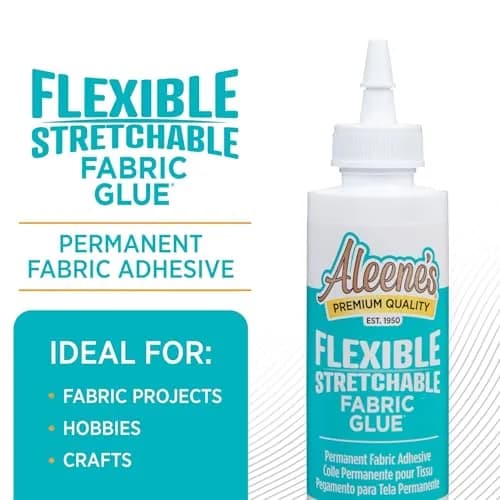 Aleene's Flexible Stretchable Fabric Glue 4 oz (118 ml) | Bonds Sequins, Glitter, Beads to Fabric thumbnail 2