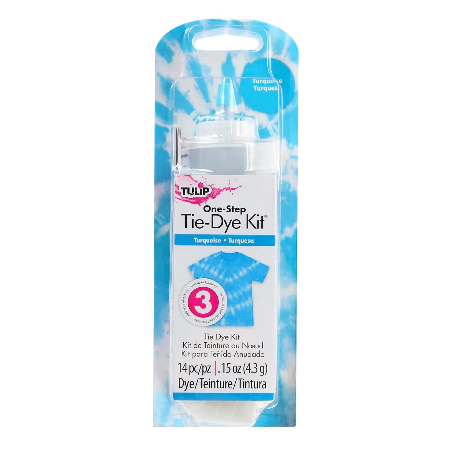 Tulip One-Step Tie-Dye Kit Vibrant Colors for Fabric 118ml (4 fl oz) Turquoise | Easy Squeeze Bottle for All Ages — Turquoise