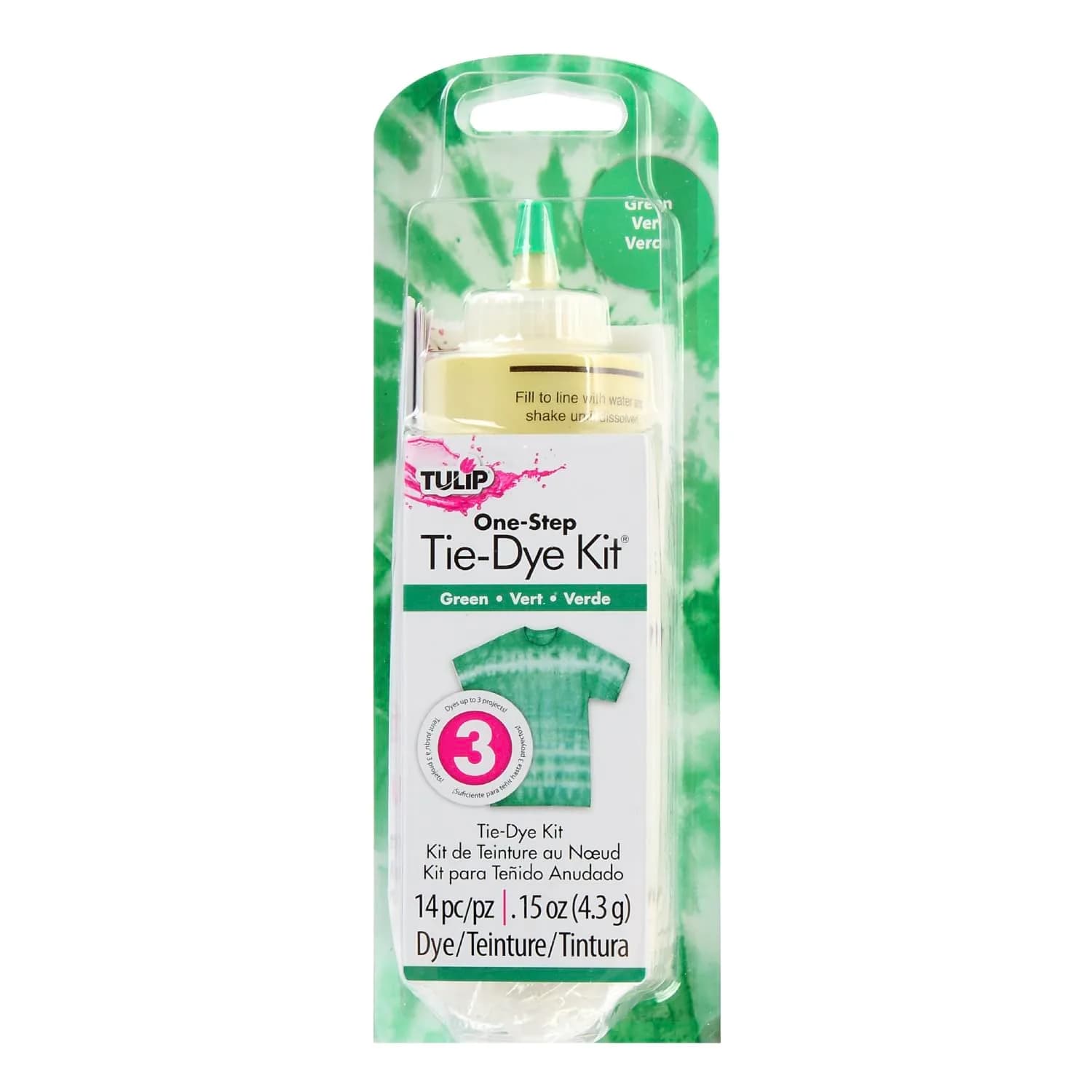 Tulip One-Step Tie-Dye Kit Vibrant Colors for Fabric 4 fl oz (118 ml) Green | Concentrated Formula Dye for Natural Fibers - main product image