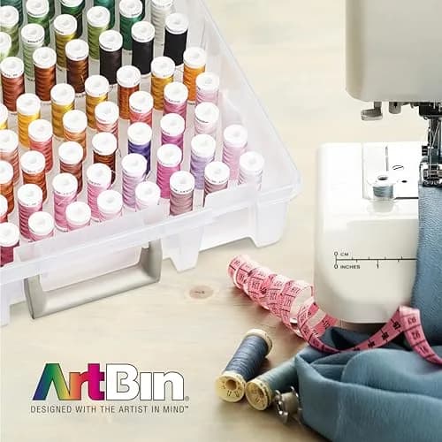 ArtBin Super Satchel Thread Box - Versatile Sewing, Embroidery & Quilting Storage, 108 Pegs, Made in USA thumbnail 8